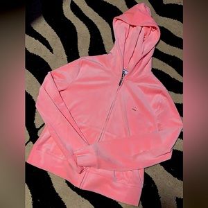 NWT juicy couture pink velour zip up